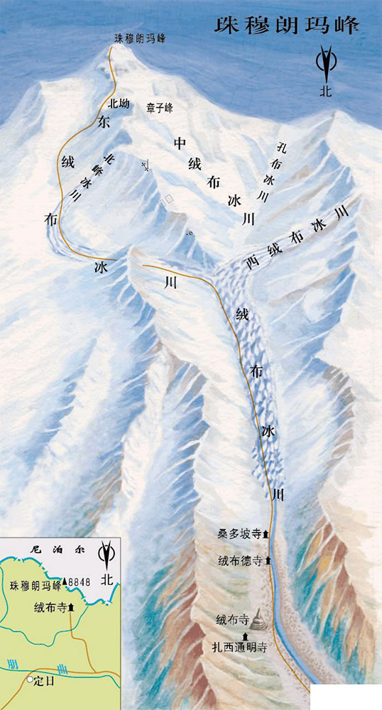 珠穆朗玛旅游地图